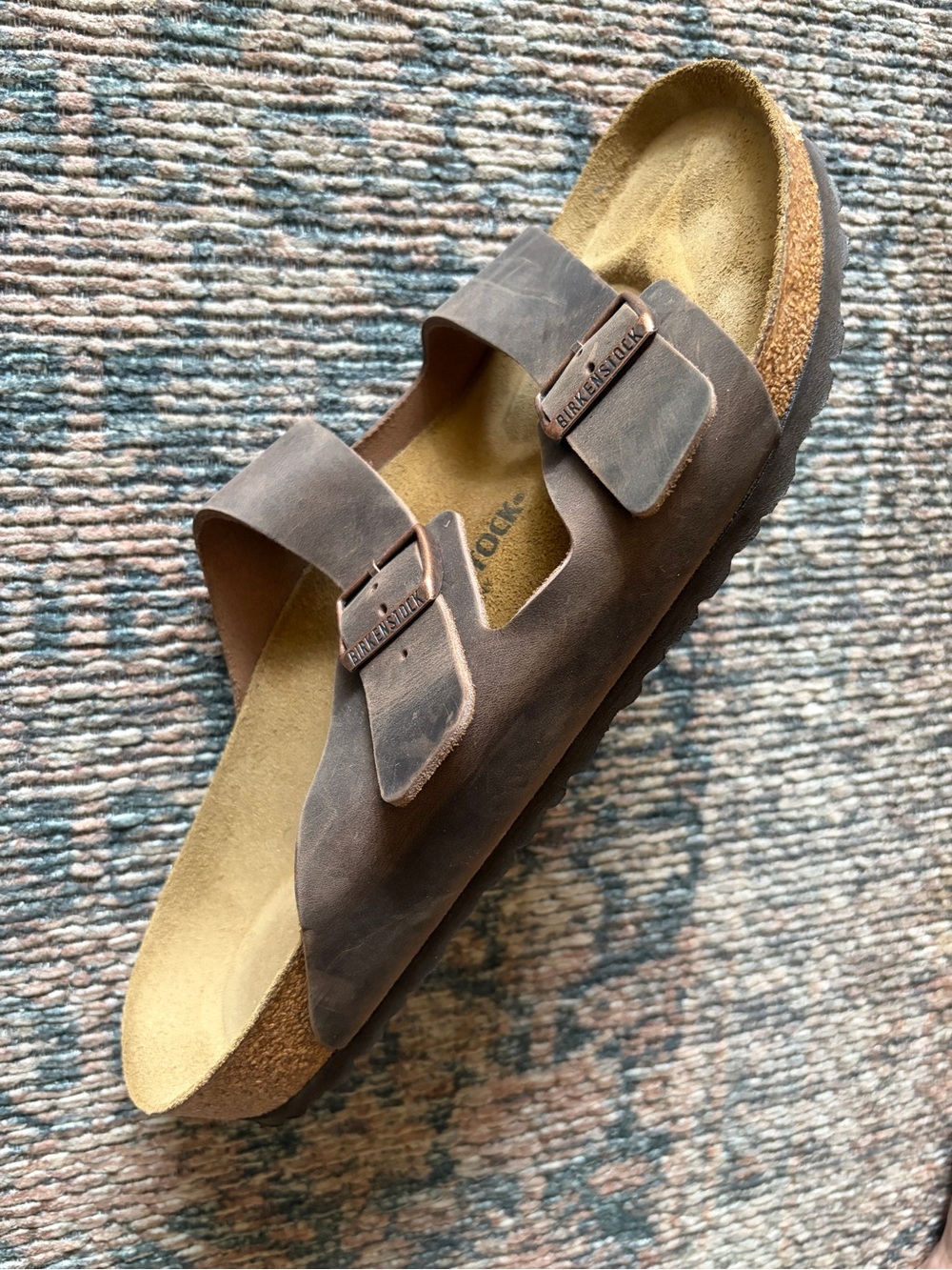 BIRKENSTOCK Arizona Leather Sandals Brown size 48 - Picture 5 of 5